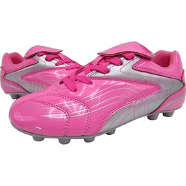 Vizari Striker JR FG Children's Football Boots - Stud Shoes Outdoor Football Boots for Boys and Girls, Pink silver