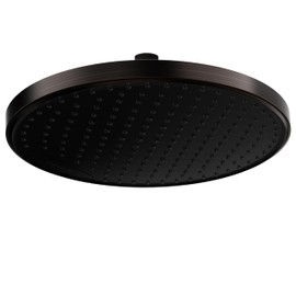 SparkPod 10 Inch Round Rain Shower Head - Ceiling or Wall Mount Rainfall Shower Head - Large Coverage Showerhead - Brass Ball Joint with 360° Adjustment - 1-Min Install (Vintage Oil Rubbed Bronze)