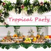 48PCS Tropical Palm Leaves Plant Imitation Leaf for Hawaiian/Luau/Jungle Party