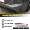 KENRTIR 2pcs Red Lens LED Brake Sequential Turn Signal Tail