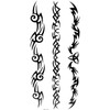 10 Christmas Temporary Tattoos Ephemeres Black Maori Non-Toxic (20CMX12 cm).
