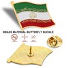 6/Pcs Iran Flag Pins Bulk - Metal Iranian Lapel Pin