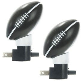 Diodesy- Football Night Light with On/Off Switch Sports Decor Bedroom Gift for Boy Teen Men Fathers Dad Portable Plug in Lamp UL Listed Pack of 2