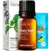 Gya Labs Clary Sage Essential Oil - 0.34 Fl Oz - Provides a Soothing Aroma for Relaxation - Clary Sage Oil Essential Oil for Hair, Skin & Candle Making Scent