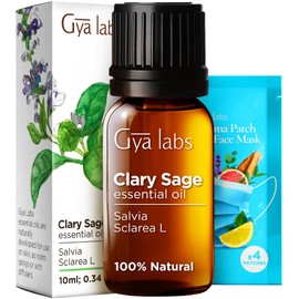Gya Labs Clary Sage Essential Oil - 0.34 Fl Oz - Provides a Soothing Aroma for Relaxation - Clary Sage Oil Essential Oil for Hair, Skin & Candle Making Scent