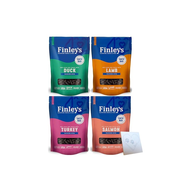 Finley's Dog Training Bite Treats Variety Pack - 4 Total