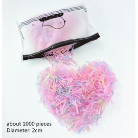 SamHeng 1000 Pcs Small Elastic Hair Bands, Women Mini Hair Rubber Bands Elastic Bands for Hair, Kids Hair Elastics Hair Ties for Braids Hair Bobbles for Toddler Girls Lady Wedding Hairstyle (B)