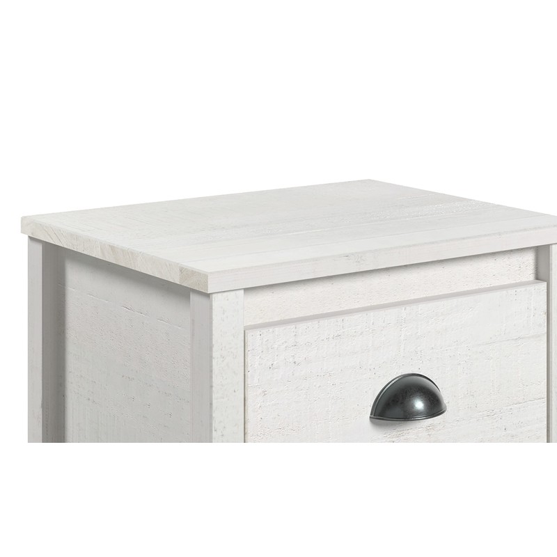 Camaflexi Hampton Solid Wood Nightstand, Coastal White