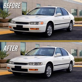 USR 94-97 Accord Corner Light – JDM CLEAR Corner Lamps (Left + Right) Pair - Compatible with 1994-1997 Honda Accord 2 Door Coupe and 4 Door Sedan All Models 5th Generation (EURO CLEAR CORNER LIGHTS)