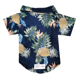 LHYZ PARK Hawaiian Beach Print Pet Dog Cat T-Shirts Cute for Small to Medium Dog Cats Cool Summer Vest Camp Shirt Clothes (S, RED)