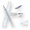 Marcador Plumón Quirúrgico Tatuaje Microblading Con Regla