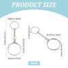FINGERINSPIRE 4Pcs Medallion and Coin Holder Metal Keychain 39.5mm/1.56Inch Platinum