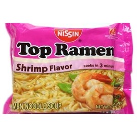 Top Ramen Instant Noodle Soup (Shrimp Flavor) - 3oz [Pack of 6]