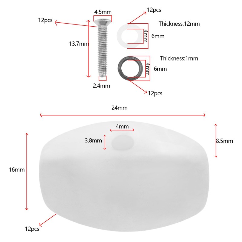 SING F LTD 12pcs Guitar Machine Head Tuner Knobs Classical