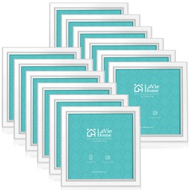 LaVie Home 5x5 Picture Frames (12 Pack, White) Simple Designed Photo Frame with High Definition Glass for Wall Mount & Table Top Display, Set of 12 Classic Collection