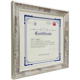 Certificates of acceptance (8.0 x 7.5 inches (203 x 190 mm); Certificate: 7.8 x 7.3 inches (198 x 185 mm); Includes acrylic (blocks about 90% of indoor UV rays), Gold