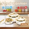 Marble Pattern Food Warmer Set, 3 Counts/set Stainless Steel Insulated