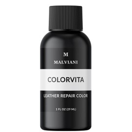 MALVIANI Leather Repair Color, Black - Restore Furniture Couch Car Seat Jacket Purse Sofa Shoes & Vinyl 1 oz.