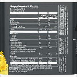 Sunwarrior Pre Workout Powder Energy Drink Non-Stim & Caffeine Free | Vegan Plant-Based Supplement | Pump Hydrate Focus Endurance & Strength Builder | Yuzu Mango Flavored 30 Serving Active Preworkout