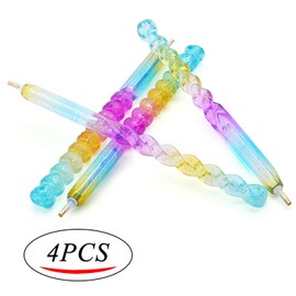 4pcs Diamond Painting Drill Pen, Point Drill Pen Cute Diamond Painting Tools for Nail Art DIY Decoration - 2 Styles