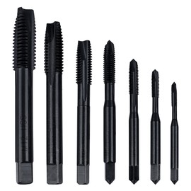 Yakamoz 7Pcs Thread Tap Set Metric Spiral Point Taps Nitriding Coated Machine Screw Drill Tap Bits Thread Tapping Tool - M3 M4 M5 M6 M8 M10 M12