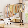 JIEJIERUI Heavy-duty Clothing Rack with Wheels, Rolling Clothes Rack with
