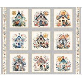 Quilting Treasures QT Fabrics Poultry In Motion by Morris Creative Group 30841 K Gray Cotton