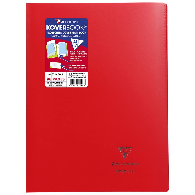 Clairefontaine 971511C Koverbook (DIN A4, 21 x 29.7 cm, Lined