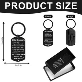 EoBeCy Drive Safe Keychain Gift for Boys, New Driver Stainless Steel Keyring for 16 Year Old Teen Boy Girls, 16th Birthday Gifts for Son Daughter, First Car Accessories Gift from Mom Dad