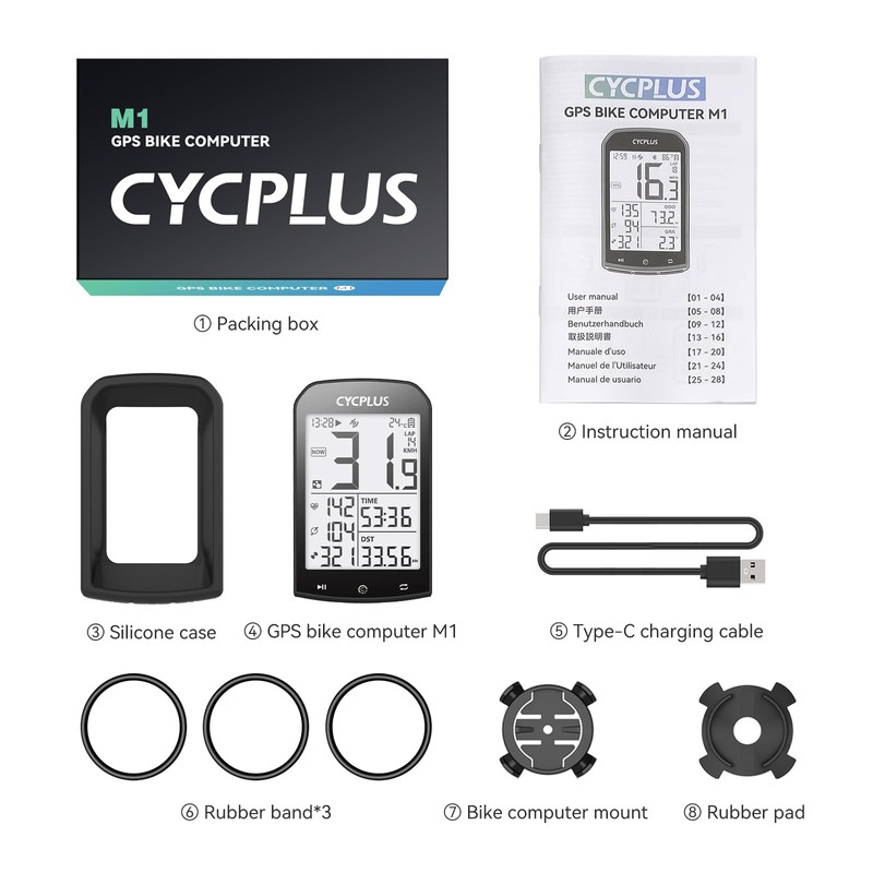 CYCPLUS GPS Bike Computer Waterproof Bicycle Speedometer and Odometer ANT+