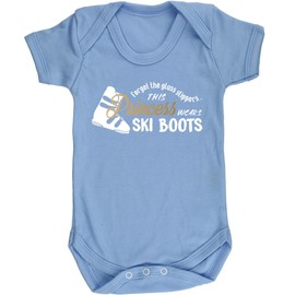 Hippowarehouse Forget The Glass Slippers This Princess Wears Ski Boots Baby Vest Bodysuit (Short Sleeve) Boys Girls