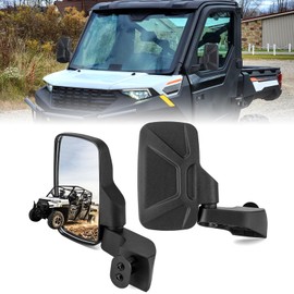 WeiSen Rear View Side Mirrors Door Mounted Compatible with Polaris Ranger SP570/1000/XP1000/Crew/Northstar Pro XD 2018-2025, Folding Rearview Mirror #2889241 (ONLY FOR FULL DOORS)