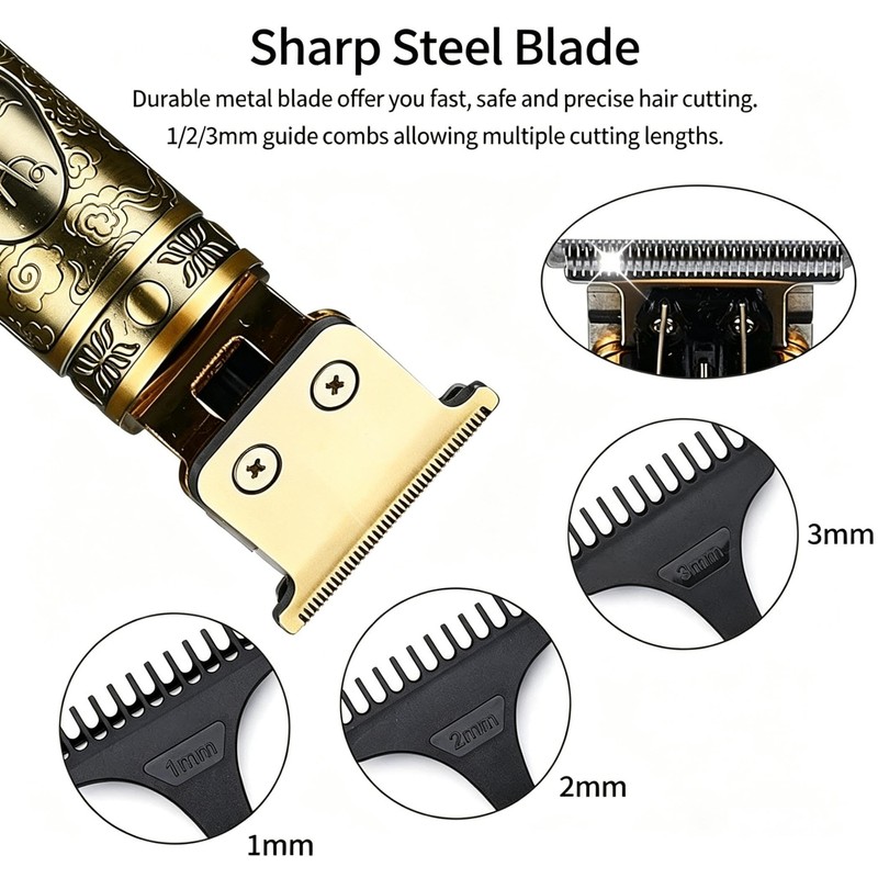 Beard Trimmer for Men, T-Blade Trimmer Zero Gap Hair Clippers