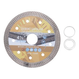 HARFINGTON Diamond Saw Blade 4-1/2" Dia 7/8" Arbor Circular Cutting Wheel with 7/8" to 5/8" or 20mm Arbor Adapter Reducer Ring for Masonry Tile Marble Ceramics Concrete Cement Brick, Gold