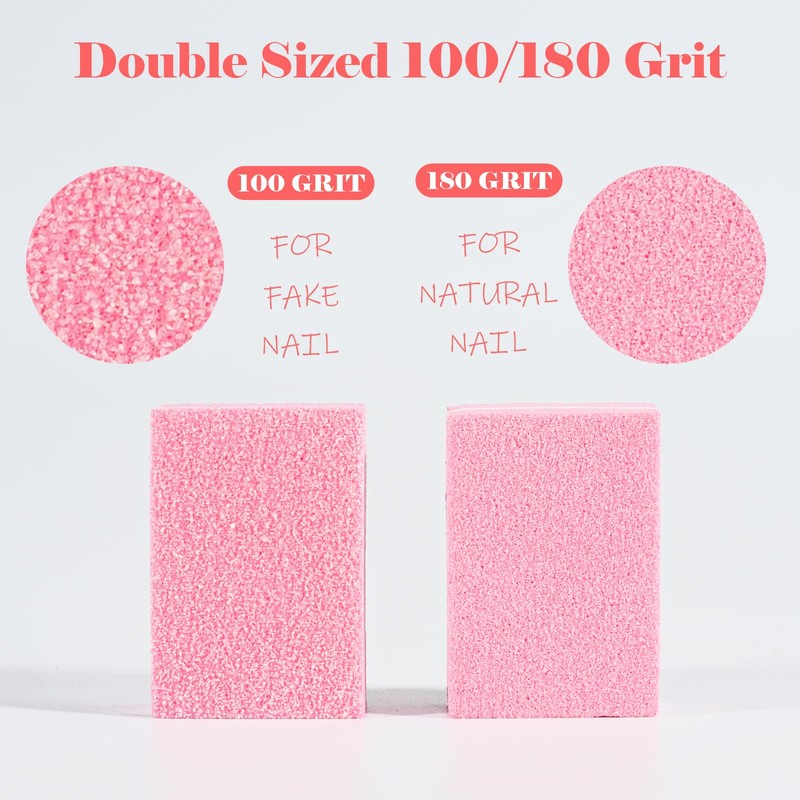 Nail Buffer, 50 Pieces 100/180 Grit Mini Buffer Block Nail