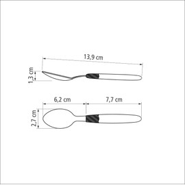Tramontina IPANEMA 23398-288 Cutlery Set Stainless Steel Light Blue 30 Pieces