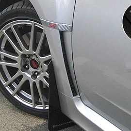Rally Armor MF19-UR-BLK/SIL Black, Silver Mud Flap with Logo (11+ STI/WRX Sedan Only UR), 1 Pack