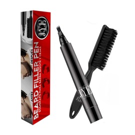 Josue Echavarria Beard pencil filler, long lasting, water proof, easy to use for beard, mustache and eyebrows, BROWN Pen filler. Includes Brush