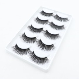 5 Pairs 20MM False Eyelashes Wholesale Makeup Eyelashes Extension 3D Fluffy Volume Dramatic Faux Mink Eyelashes (T28)