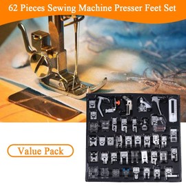 Máquina de coser profesional Juego de pies de prensatelas, Multifunción Pie de pisada doméstica Prensatelas de pie Espacio de piezas Accesorios para Brother, Singer