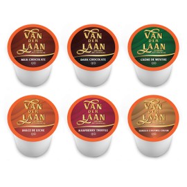 Van Der Laan Chocolate Hot Cocoa Pods, Gourmet Dutch Chocolate Assorted Variety Pack Compatible with Keurig K Cup Brewers, 40 Count