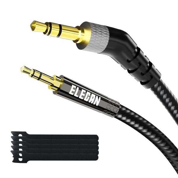135 Degree Angled 3.5mm to 2.5mm AUX Cable Cord 2