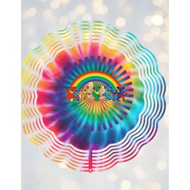 Handmade Grateful Dead Jer Bears Inspired 8in 3D Wind Spinner