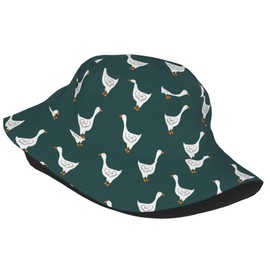 Funny Silly Goose Bucket Hat, Summer Outdoor Sun Protection, Unisex Beach Hat Packable Sun Cap for Travel Hiking