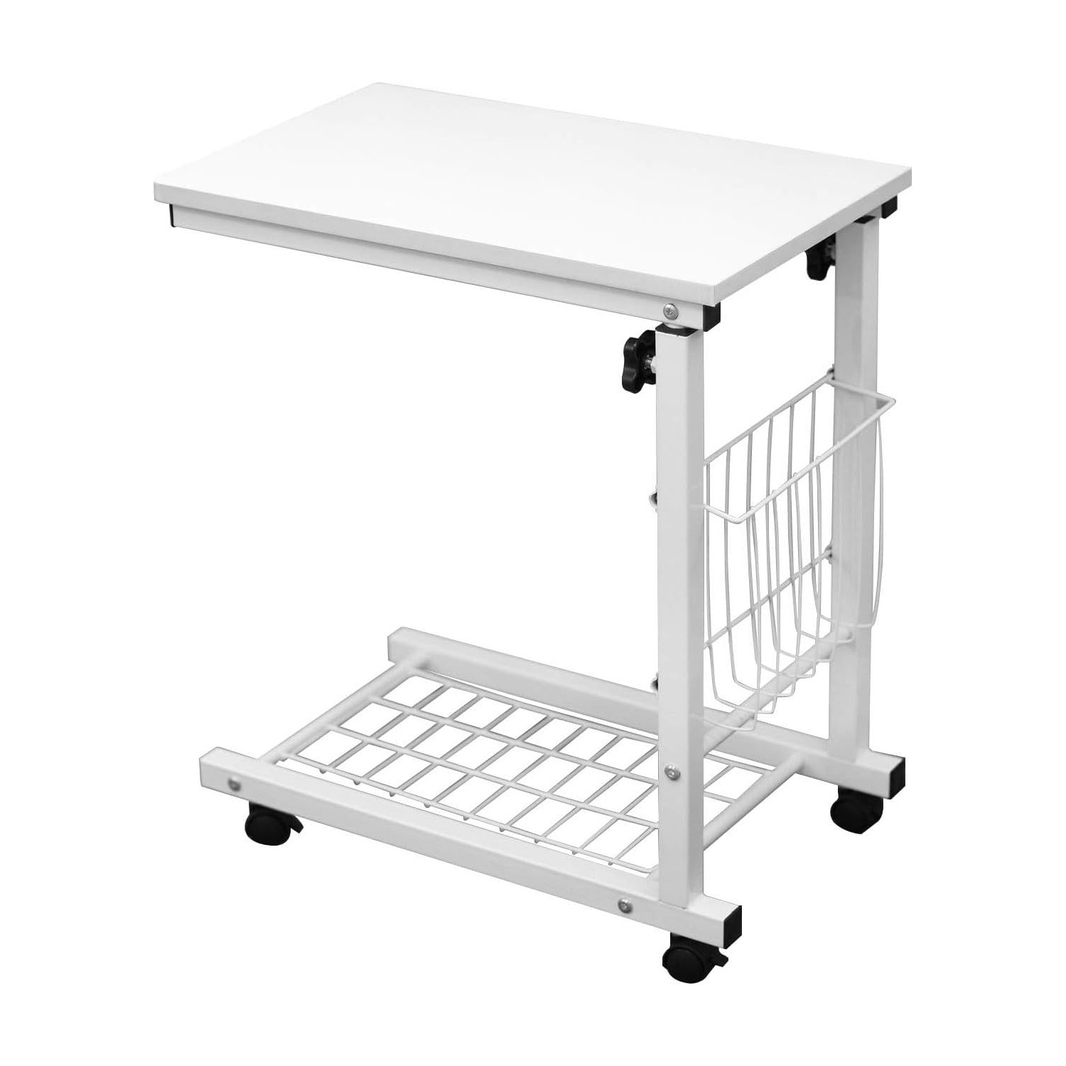 SogesHome Laptop Table, Side Table, Height Adjustable Table with Wheels ...
