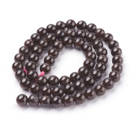 Unbranded 1x Garnet Bead Strand Round Dark Red Beads for Jewelry Necklace Bracelet Making