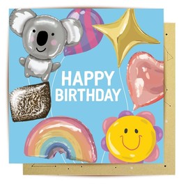 La La Land Greeting Card Birthday Balloons