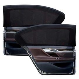 Cortinas para Ventanas de Auto, Malla Mosquitera Elástica Universal para Ventanas Traseras y Laterales, Protección contra el Resplandor Solar, Reduce Rayos UV