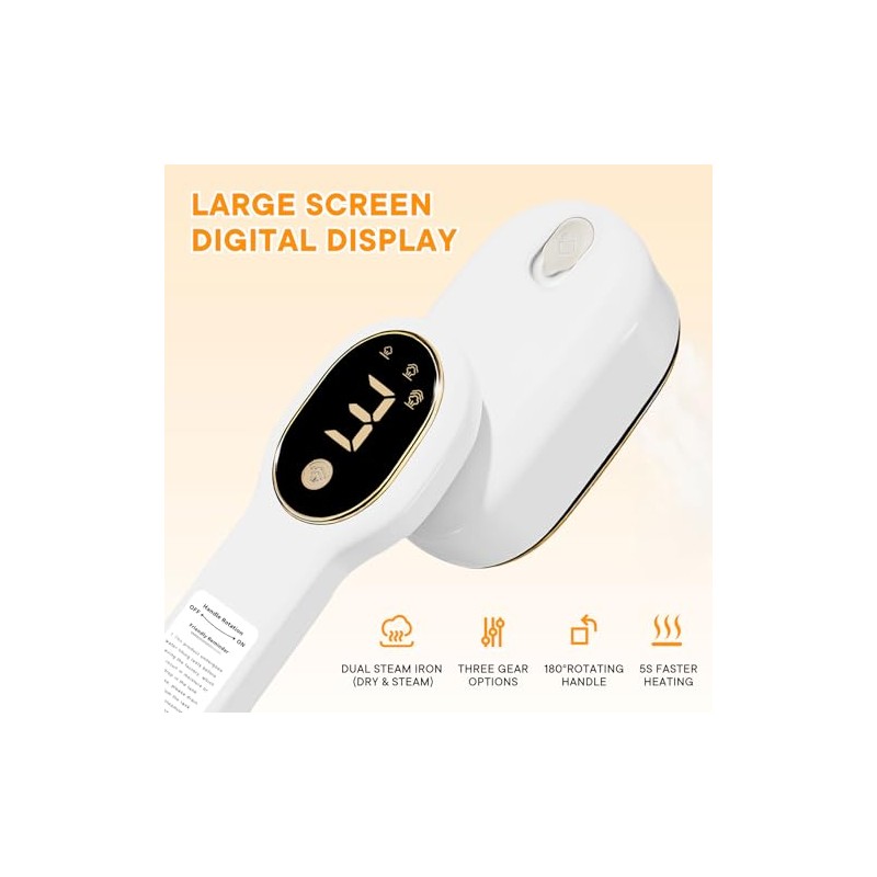 Portable Handheld Travel Steamer with LCD Display