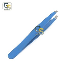 PROFFESIONAL BLUE COLOR EYEBROW TWEEZER SLANTED HAIR BEAUTY WOMAN BEAUTY MAKEUP by G.S ONLINE STORE